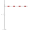 Height restriction barrier | cross tube length: 2500 mm | with Euro profile cylinder lock | to be fixed by plugs